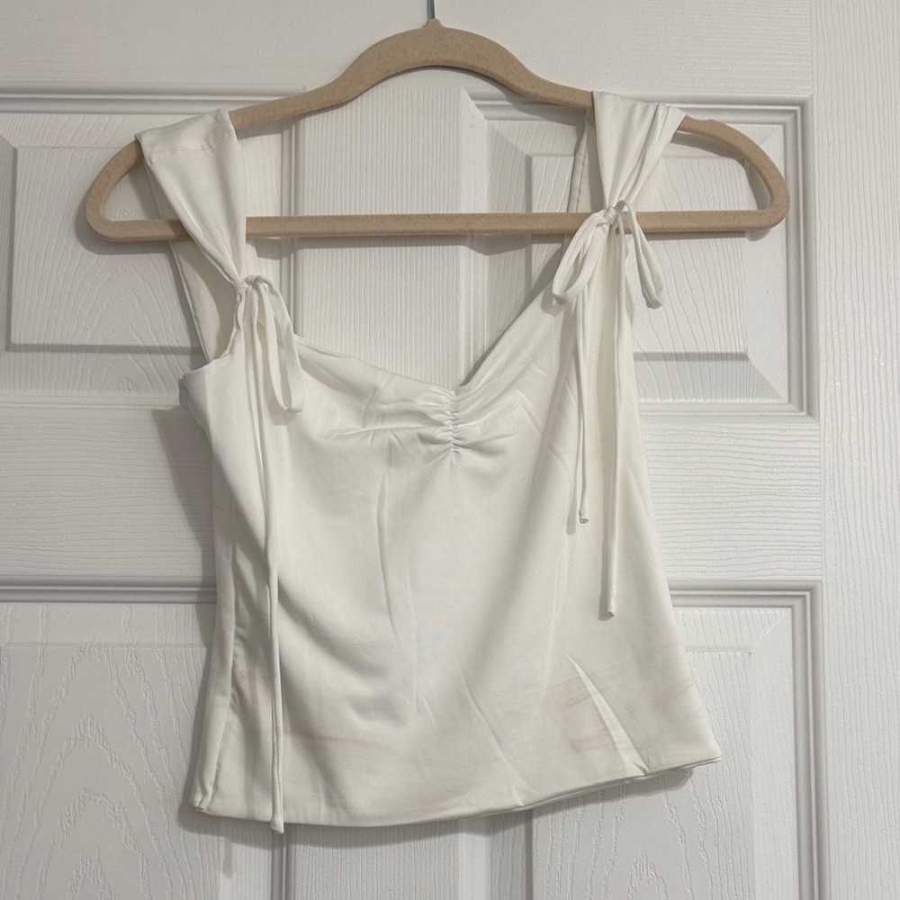 Princess Polly Cream Camisole with Tie Straps